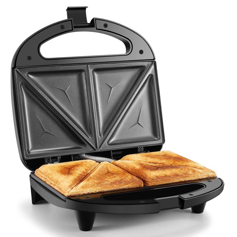 Photo 1 of OSTBA Sandwich Maker, 2 Slice Grilled Cheese Maker with Non-stick Triangle Plates, Indicator Lights, Cool Touch Handle, Easy to Clean and Store, 750W
