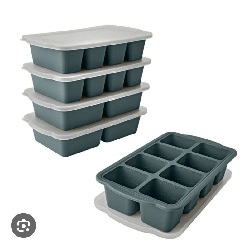 Photo 1 of MIU SILICONE FREEZER TRAYS WITH LIDS 4 PACK FLEXIBLE BPA FREE