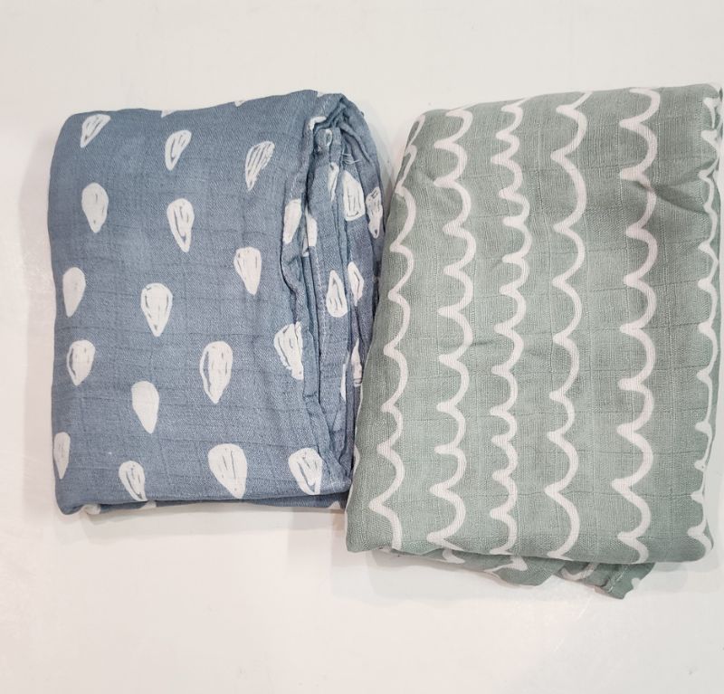Photo 1 of 2 PACK Muslin Swaddle Blankets, 42” x 42”