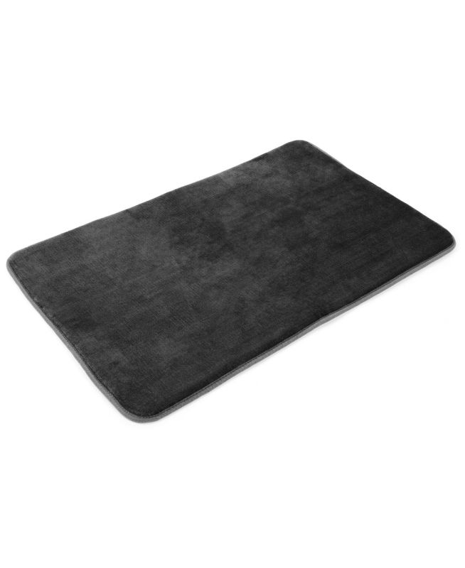 Photo 1 of Non-Slip, Ultra Soft Plush, Memory Foam Bath Rug - Large 20"x32" - Black