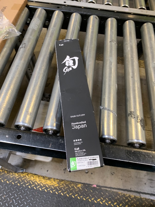 Photo 1 of Shun Premier Blonde 7" Santoku Knife, Handcrafted and Hand-Sharpened Japanese All Purpose Knife, VG-MAX Core with Damascus Stainless Steel Cladding, Pakkawood Handle, Versatile Japanese Cutting Tool