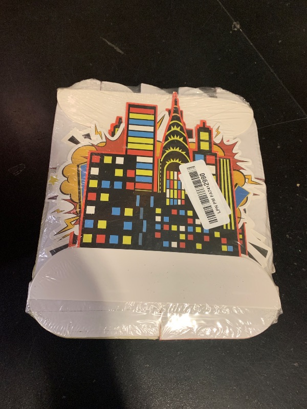 Photo 1 of 12 Pcs Hero Honeycomb Centerpieces Party table Decorations for Boys Hero Party Centerpieces City Supplies