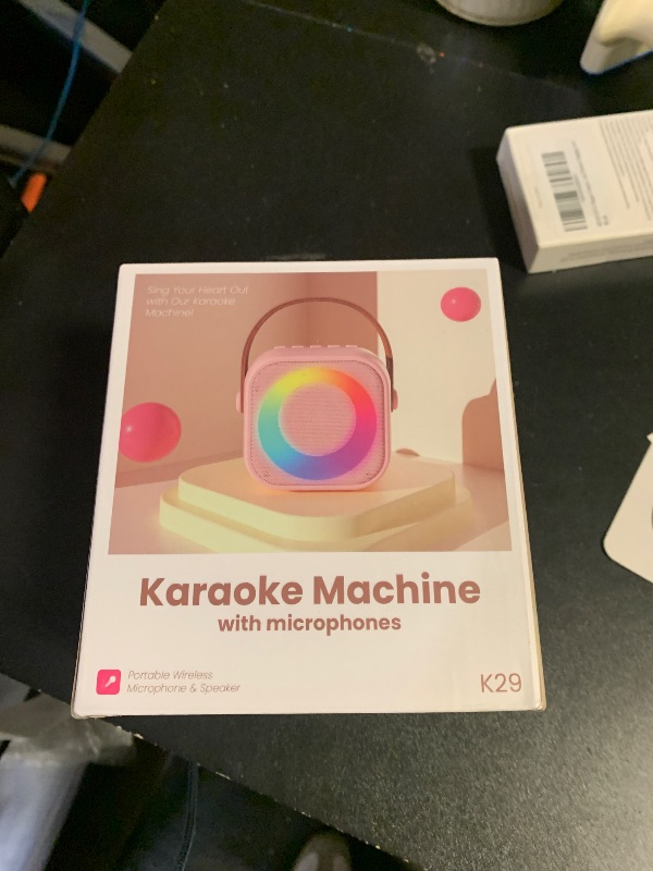 Photo 1 of **INCOMPLETE** Mini Karaoke Machine for Kids Adults, Portable Bluetooth Speaker with Wireless Microphone, for Girls 4,5,6,7,8,9,10,12 Year Old Karaoke Toys Birthday Gifts Home Party (Pinkcolor 1 Mic)