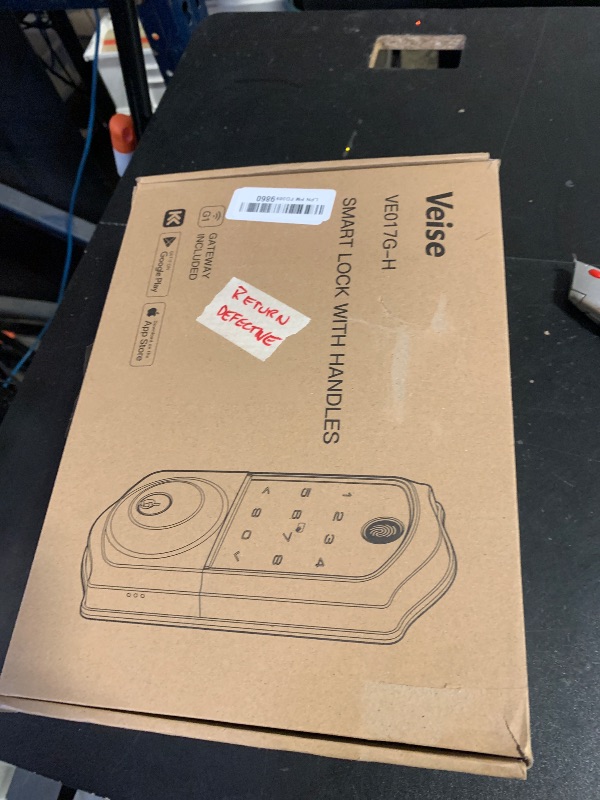 Photo 1 of Veise VE017G-H Wi-Fi Smart Fingerprint Front Door Lock Set, Remote App Control, Keyless Entry Deadbolt with Handle, Backlit Keypad, IP55 Weatherproof, Auto Lock, Easy to Install, Satin Nickel