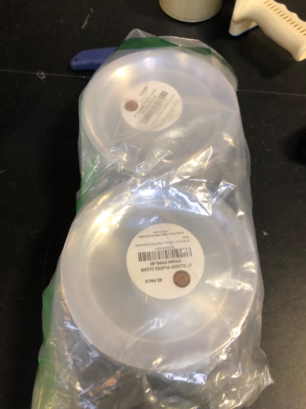 Photo 1 of [6'' 80 Pack] 6'' inch Premium Heavy Weight Crystal Clear Classy Disposable hard Plastic Dessert plates