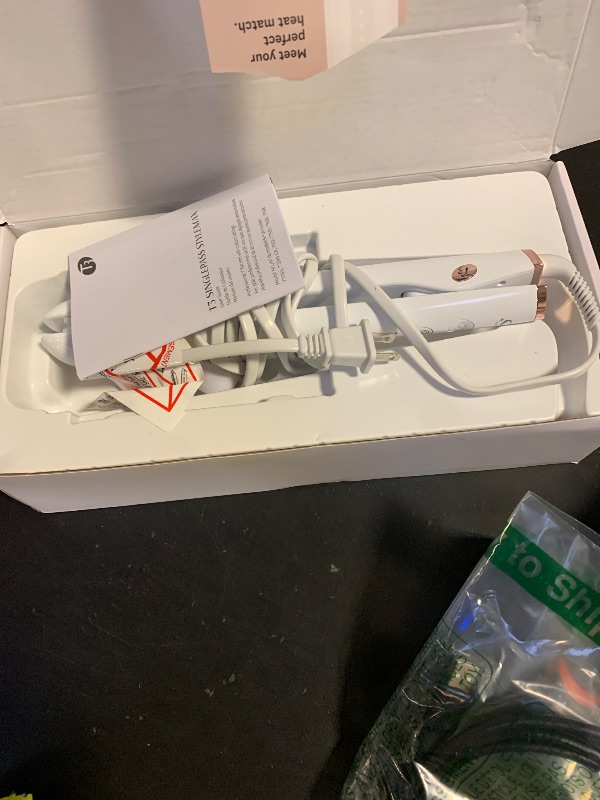 Photo 1 of T3 SinglePass StyleMax Professional 1" Ceramic Flat Iron with Custom Heat Automation, 9 Heat Settings, Longer Ceramic Plates, For Straightening, Waving, Curling & Styling