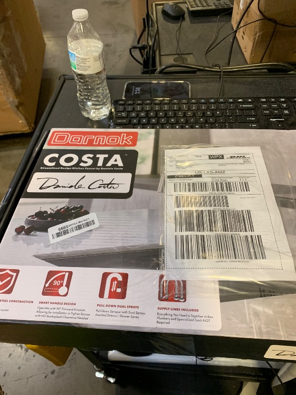 Photo 1 of Darnok 79724LS Costa Spot Free Kitchen Faucet with Pull Down Sprayer, 15-Inch High Arc Single Handle Kitchen Sink Faucet, Luxe Stainless Steel