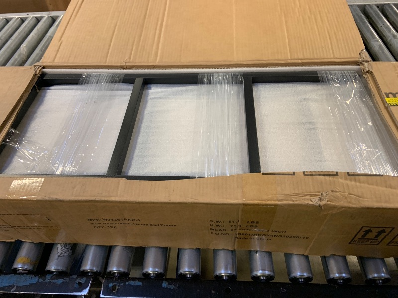 Photo 1 of MISSING MULTIPLE PIECES------------------------------Bellemave Queen Over Queen Metal Bunk Bed with Storage Drawers and Shelves, Heavy Duty Bunk Beds with Pegboard and Coat Rack for Kids, Adults,Black