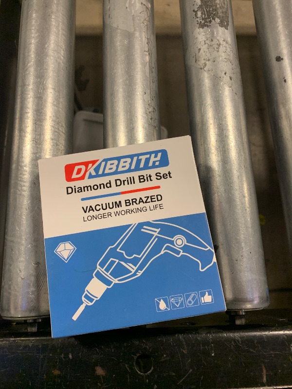 Photo 1 of 10pc Dry Diamond Core Drill Bits Set, Tile Drill bits for Ceramic Porcelain Marble Granite Stone Glass, Integrated Coolant for Dry Drilling, Round Shank, Size 3/16" 1/4" 5/16" 3/8" 1/2" 9/16" 5/8"