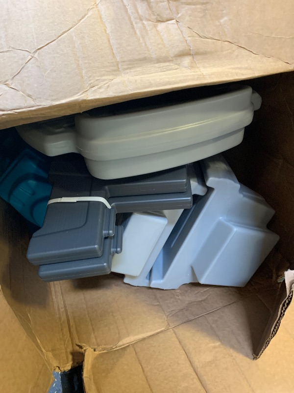 Photo 1 of Step2 Up & Down Roller Coaster Kids Ride On Toy, Push Car, Indoor/Outdoor Playset, Made of Durable Plastic, Max Weight 50 lbs., for Toddlers 2-5 Years Old, Gray & Blue
