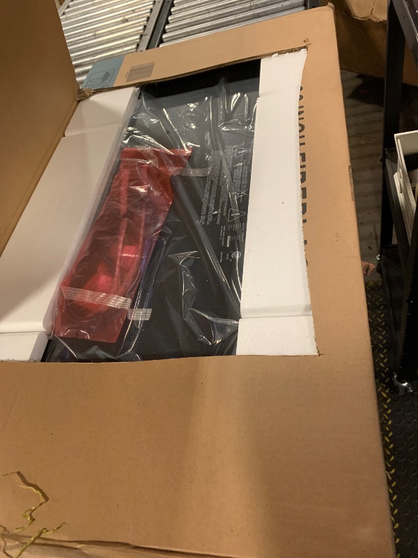 Photo 1 of **INCOMPLETE** FIREPLACE ONLY** ROCKPOINT 3 Sided Glass 80" Fireplace, 36" Electric Fireplace with LED Light and Flame Colors, White