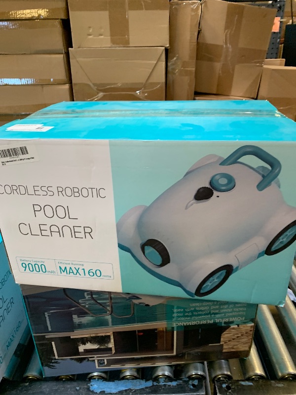 Photo 1 of Hinice Cordless Robotic Pool Cleaner,Automatic Pool Vacuum Robot for In-Ground/Above Ground Pools,150 Min Runtime, IPX8 Waterproof, 2200 Sq Ft Coverage (White)