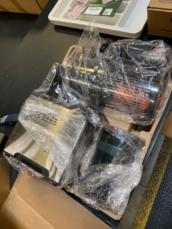 Photo 1 of WHUTO Cold Press Juicer, Wide Feed Chute Juicer Machines, Stainless Steel Slow Masticating Juicers Easy to Clean, Vegetables & Fruits Juice Extractor, High Juice Yield, Silver Color Knob