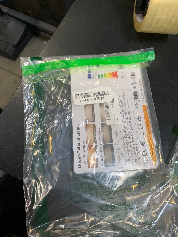 Photo 1 of **Missing parts to a few.----PARTIAL SET--- One never shuts off.***Rihvy Under Cabinet Lighting 4 Inches Rechargeable Motion Sensor Light Indoor, 3 Color Dimmable Closet Light Battery Operated, USB Stick on LED Magnetic Under Counter Lights for Kitchen St