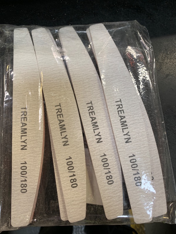 Photo 1 of 10 Pcs Rough Nail File 100/180 Grit, Heavy Duty Nail Files for Acrylic/Natural Nails, Emery Boards for Nails, Strong Finger Nail Filler, Coarse Nail File for Home and Salon Use