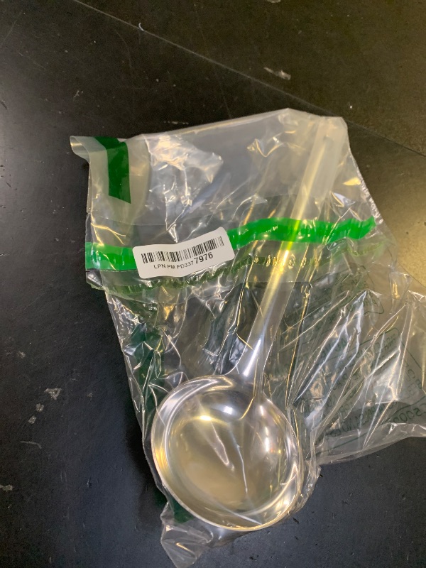 Photo 1 of 1 Pcs Stainless Steel Kitchen Cooking ladle, 13" Soup Metal Ladles, Durable Cooking Spoon Utensil- Long Handle and Ample Bowl Capacity Perfect for Stirring, Serving Soups, Heavy Duty Dishware Safe