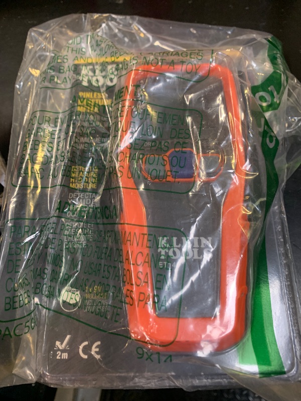 Photo 1 of Klein Tools ET140 Pinless Moisture Meter for Non-Destructive Moisture Detection in Drywall, Wood, and Masonry; Detects up to 3/4-Inch Below Surface