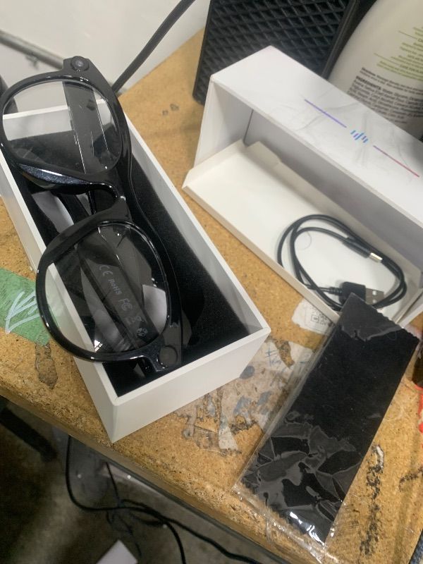 Photo 1 of Lixeszt Smart Glasses with Camera AI Glasses Bluetooth Glasses Replaceable Lenses?48H Battery for Travel, Conferences & Vlogging. Translation, Voice Control & Object Recognition (Black)