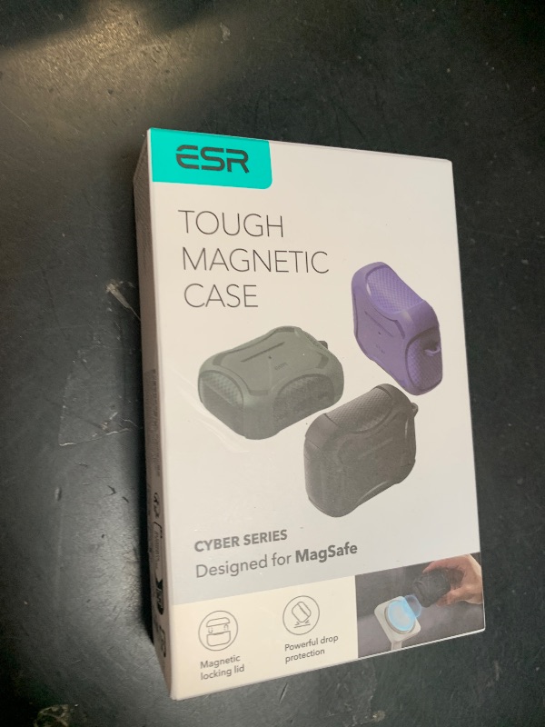 Photo 1 of *INCOMPLETE** ESR for AirPods Pro 3 Case (2025), Compatible with Airpods Pro 3rd Generation Case (USB-C Cable), Magnetic Lid, MagSafe Ready, Powerful Drop Protection, Cyber Series, Black