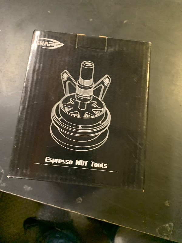 Photo 1 of IKAPE Mantis WDT Distribution Tool with Clean Brush, V3-54mm Espresso Stirrer for Barista - 8 Needle Espresso Stirrer with Dosing Funnel & Stand, Adjustable Needle Height, Walnut Handle