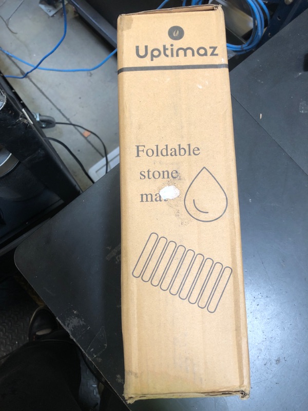 Photo 1 of **USED** Uptimaz Stone Drying Mat for Kitchen Counter, 24"x16" Large Collapsible Dish Drying Mat with Non-Slip Pad and Sandpaper, Rolling Design, Quick Dry for Dishes, Bottles, Utensils