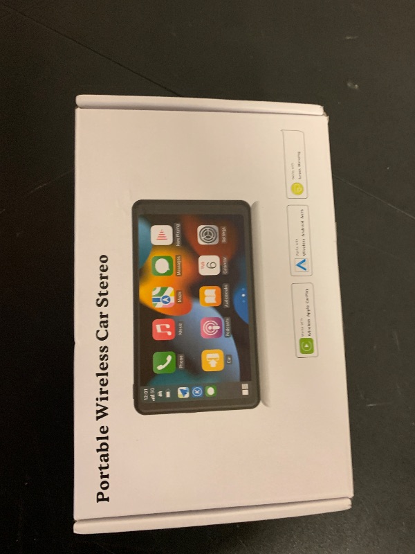 Photo 1 of Portable Wireless Carplay Car Stereo, 7" HD Touchscreen for Car with Apple CarPlay & Android Auto with Backup Camera/Mirror Link/Voice Control/Bluetooth/GPS/AUX/FM Satellite Radio for All Vehicles