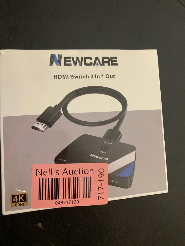 Photo 1 of [Upgrade] HDMI Switch 3 in 1 Out, 4K@60Hz HDMI 2.0 Switch Splitter with 2.6FT Long HDMI Cable, 3-Port HDMI Switcher Selector, Supports 4K 30Hz 3D 1080P HDCP2.2 for PS5 Xbox DVD Player Fire Stick PC