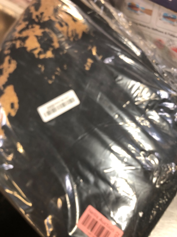 Photo 1 of RELEANY Washable Area Rugs 5'x7' Non-Slip Modern Abstract Soft for Living Room Entryway Bedroom Nursery, Print Pattern, Dark Black Gold