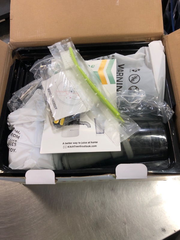 Photo 1 of KITCHTREE Masticating Juicer Attachment for KitchenAid Stand Mixer, 4.2" Large Feed Chute Fit Whole Vegetables & Fruits, Slow Cold Press Juicing, Includes 2 * 28oz capacity cups