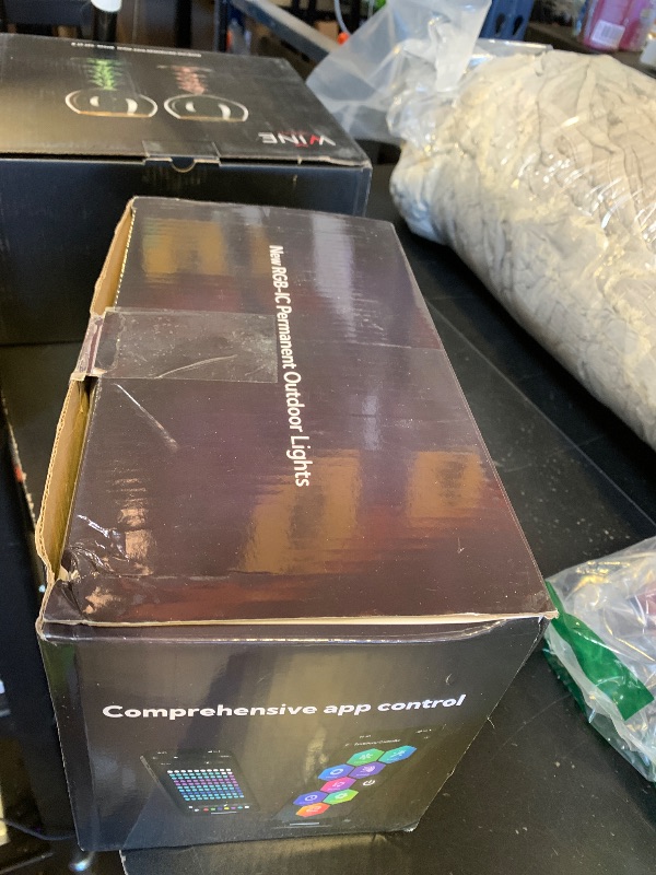 Photo 1 of 100ft Smart Permanent Outdoor Lights for House, RGB+IC Christmas Eave Lights, 90 Modes, App/Remote Control, IP65 Waterproof, 2-in-1 Roof /Patio Lighting for Christmas, Daily/Holiday Decor, 60Leds