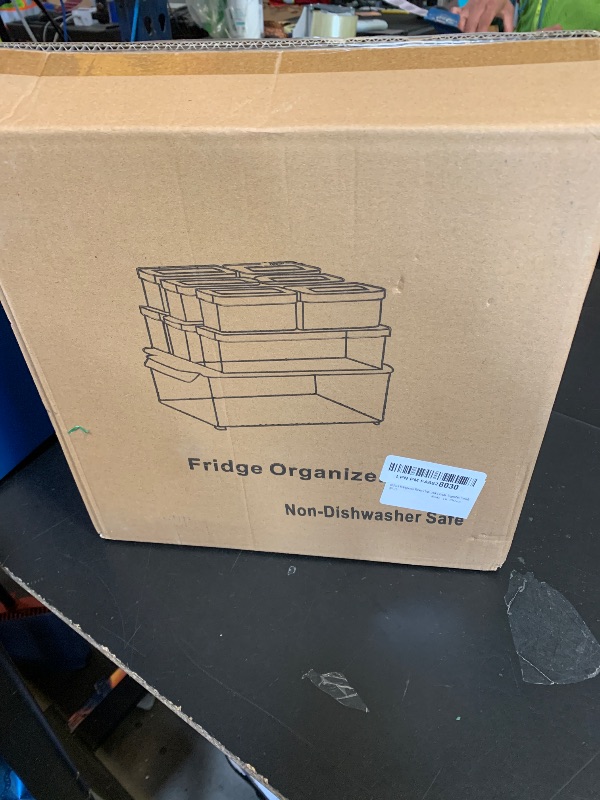 Photo 1 of 10 Pack Refrigerator Pantry Organizer Bins, Stackable Fridge Organizer Bins with Lids, Clear Plastic Food Storage Bins for Kitchen, Countertops, Cabinets, Fridge, Drinks, Fruits, Vegetable, Cereals