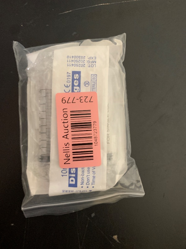 Photo 1 of 10ml Syringe for Liquid, Oral, Scientific Labs, Measurement, Dispensing, with Cap- 3 Pack