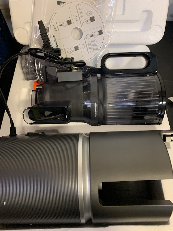 Photo 1 of Anybear Cold Press Juicer with 4.9" Large Feed Chute, 350W Masticating Juicer Machines with Dual Slow-Squeezing Technology for Whole Fruits & Veggies with High Yield | BPA-Free Tritan | Juice Recipes