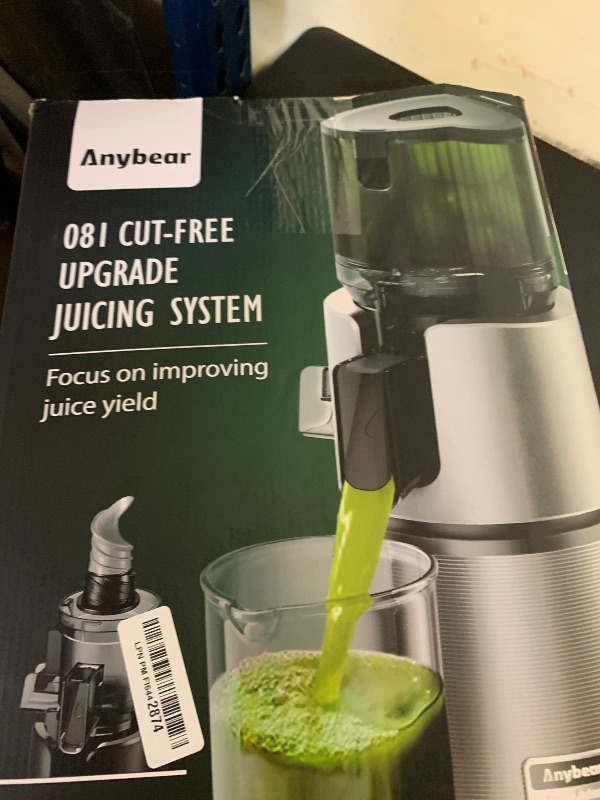 Photo 1 of Anybear Cold Press Juicer with 4.9" Large Feed Chute, 350W Masticating Juicer Machines with Dual Slow-Squeezing Technology for Whole Fruits & Veggies with High Yield | BPA-Free Tritan | Juice Recipes