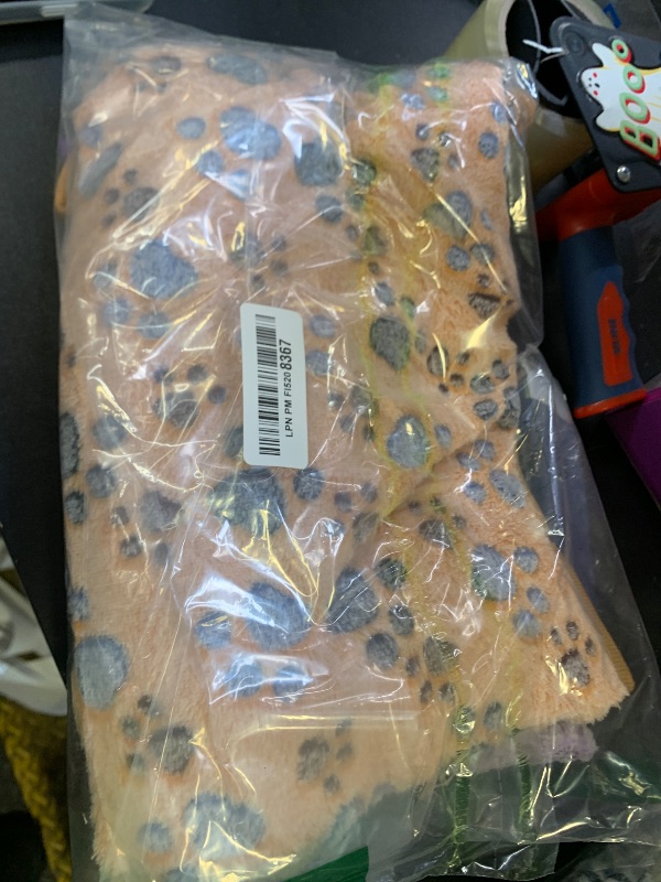 Photo 1 of 1 Pack 3 Blankets Super Soft Fluffy Premium Fleece Pet Blanket Flannel Paw Printed Throw for Dog Puppy Cat (Medium 30x20'', Dark Coffee, Brown, Purple)