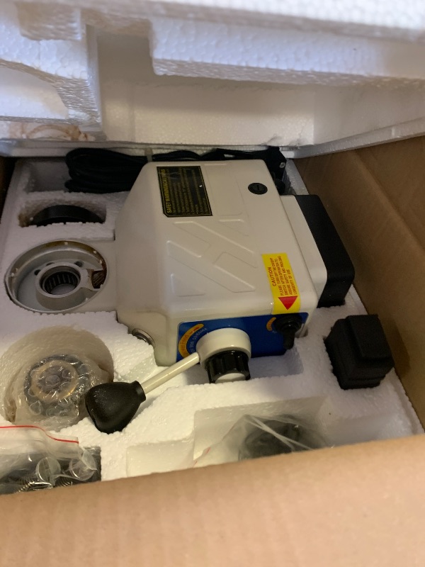 Photo 1 of GPOAS AL-460 Power Feed Z-Axis for Milling Machine 460 in-lb Torque, 0-200RPM Table Milling Machine Power Feed 110V,for Bridgeport and Other Knee Type Mills with a 5/8" Diameter Shaft on the End