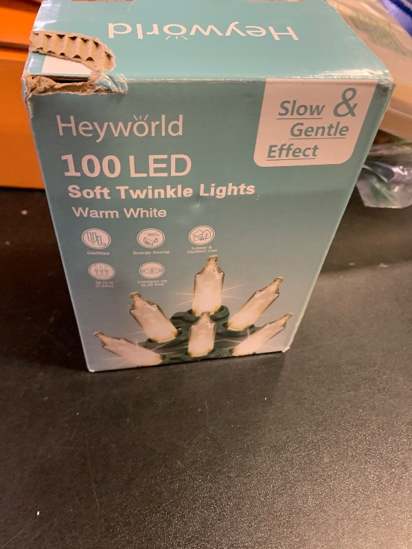 Photo 1 of 100 LED Slow Twinkle Lights, Soft Twinkling Christmas String Lights, UL Certified 27 Ft, Connect Up to 25 Sets, Indoor & Outdoor Christmas Decorations