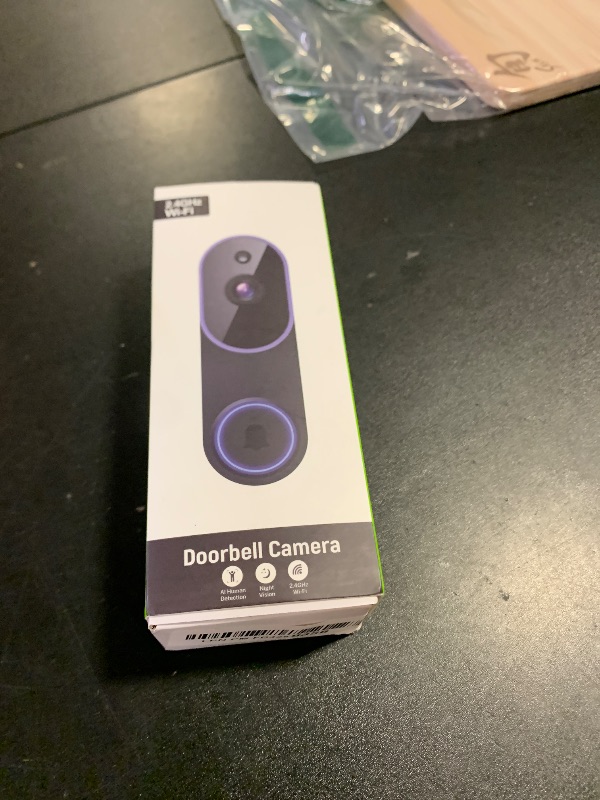 Photo 1 of Lunelyx 1080P Wireless Video Doorbell Camera, Smart Outdoor Surveillance Cam, FHD Live View, Cloud Storage, AI Human Detection, Instant Alert, Night Vision, Two Way Audio, 2.4G WiFi Only (Purple)