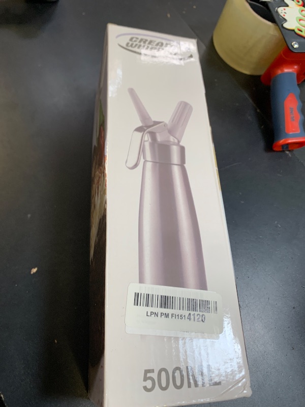 Photo 1 of *INCOMPLETE THUS NONFUNCTIONAL** Professional Whipped Cream Dispenser - Cream Whipper Stainless Steel Cream Canister with 3 Decorating Nozzles, 1 Pint Gourmet Cream Whipper