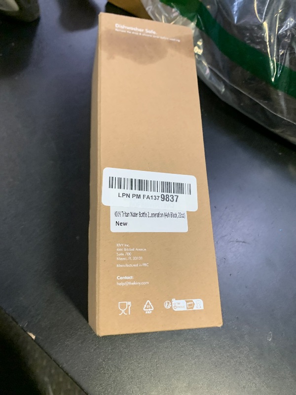 Photo 1 of KIVY Slim Water Bottle 22oz [Lightweight & Shatterproof] - Reusable Tritan Water Bottle - Leak Proof Bottle for Women & Men - Water bottle no straw - Dishwasher Safe Water Bottle BPA Free