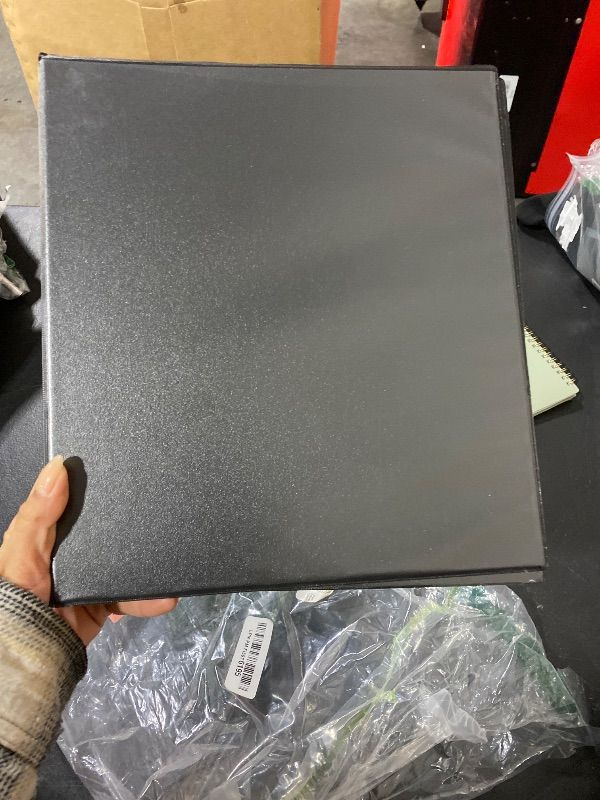 Photo 1 of 1 Inch 3 Ring Binder, plastic, Black 3 pack