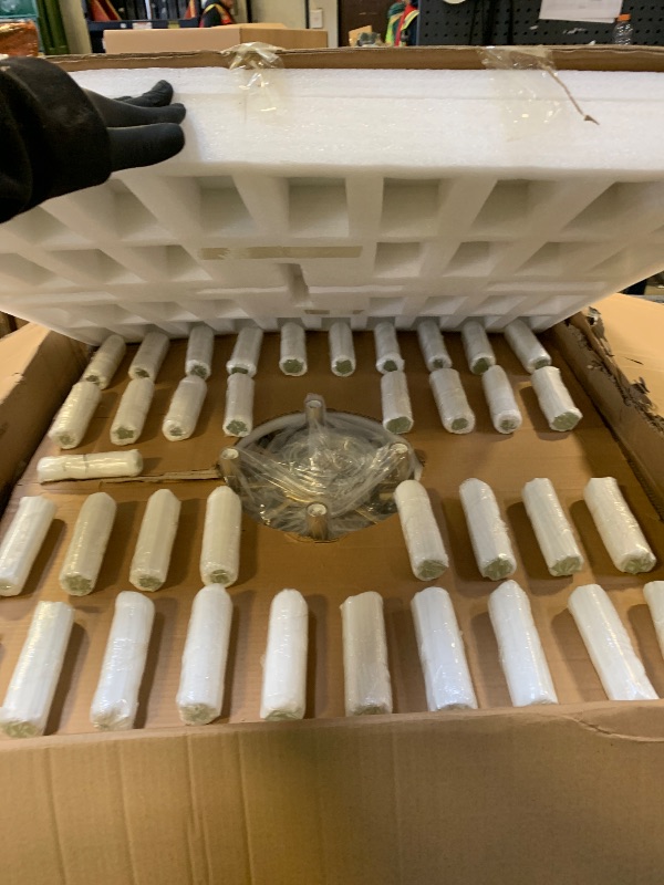 Photo 1 of **INCOMPLETE** Large 36" Gold Crystal Chandeliers 23 Lights Modern Luxury Chandelier for Foyer Staircase Chandeliers 6 Tiers Round K9 Ceiling Pendant Lighting Fixture for Living Dining Room