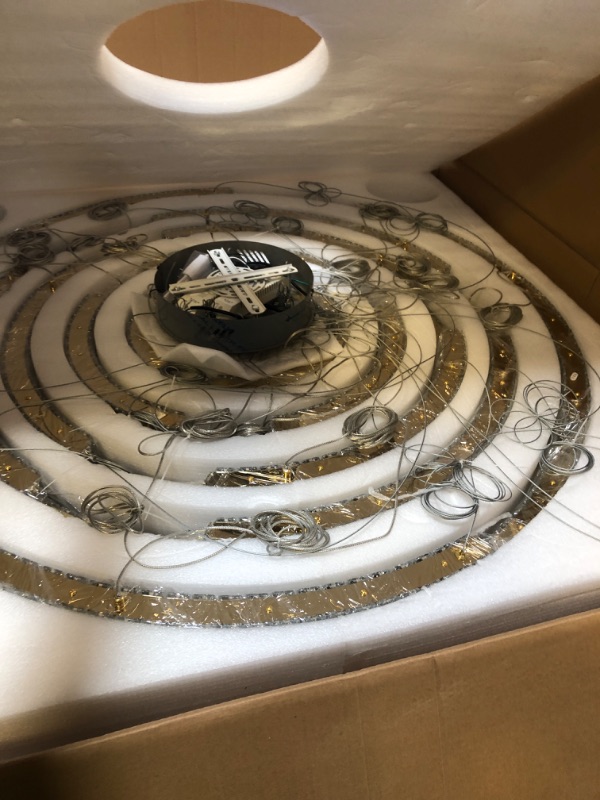 Photo 1 of Maxim Lighting Eternity 48 -Light Polished Chrome Glam Drum Integrated LED Large (larger than 22 inches) Hanging Pendant light