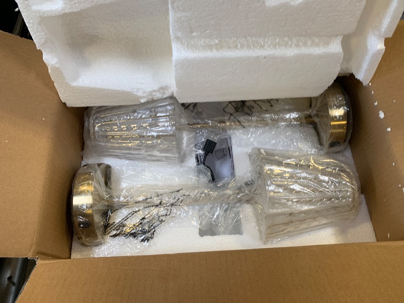 Photo 1 of **SELLING FOR PARTS---ONE BROKEN LIGHT**SAIWEYA Cordless Table Lamp, 5000mAh Rechargeable Battery Operated Portable Lamp, Dimmable+3 Colors LED Touch Control, Vintage Crystal Lamp for Bedroom, Kitchen, Bar, Office