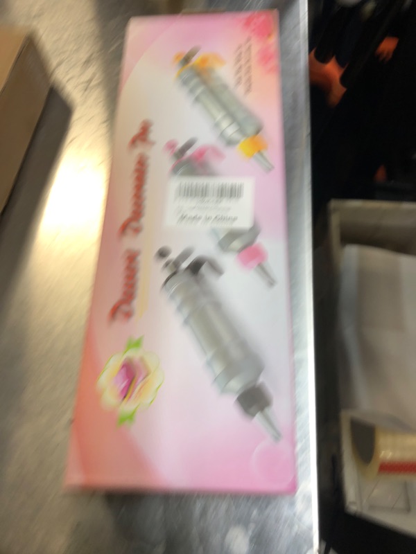 Photo 1 of Dessert Decorating Syringe Set Icing Piping Kit Frosting Piping Kit Stainless Steels Cake Decorating Kit with 10 food grade stainless steel piping tips & 50 Disposable Piping Bags Yellow