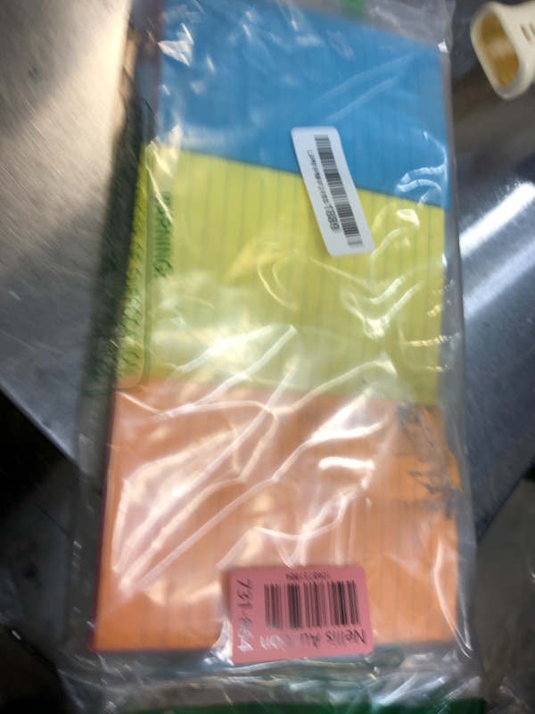 Photo 1 of (8 Pads) Lined Sticky Notes 4x6 in Post, 8 Colors Self Sticky Notes Pad Its, Bright Post Stickies Colorful Big Rectangular Sticky Notes for Office, Home, School, Meeting, 40 Sheets/pad