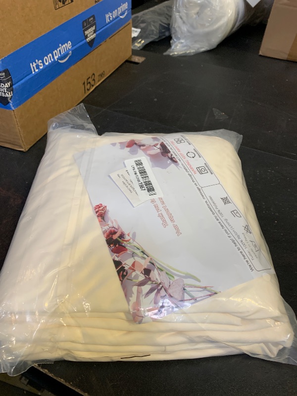 Photo 1 of 10x10ft Wrinkle Free Ivory Backdrop Curtain for Parties Soft Fabric Drapes Wedding Ivory Curtain Backdrop for Birthday Party Decorations Background for Photography 5x10ft,2 Panels