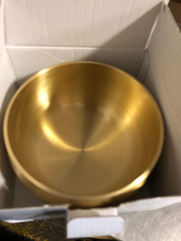 Photo 1 of *SEE CLERK NOTES* Large Tibetan Singing Bowl Set - 6 Inch Sound Bowl for Yoga, Meditation, Stress Relief, Mindfulness, Healing &Chakra balancing. Long Pure Resonance (Gold, 6 inch)