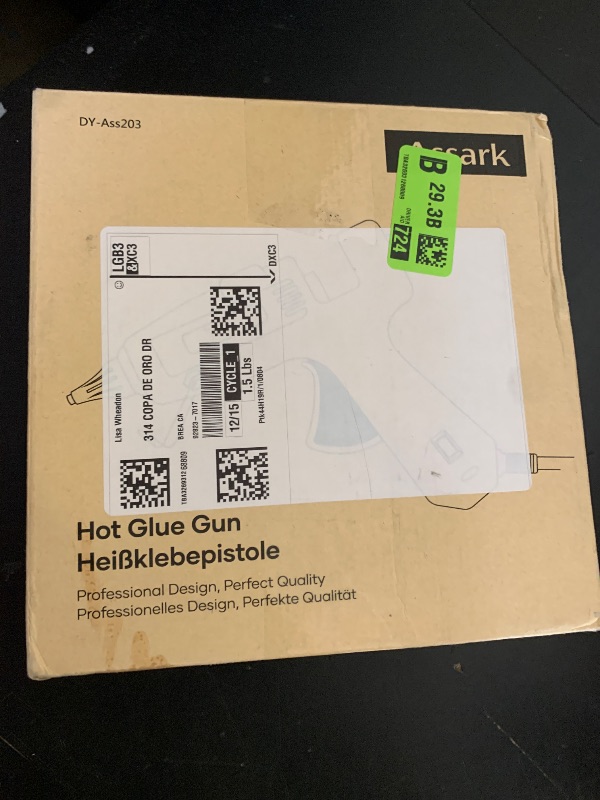 Photo 1 of 100W Fireproof Hot Glue Gun, Full Size Heavy Duty | Dual Power100W/60W with 15pcs Large Glue Sticks 7/16", Fast Preheating Kit for Crafts, Arts, DIY & Quick Home Repairs