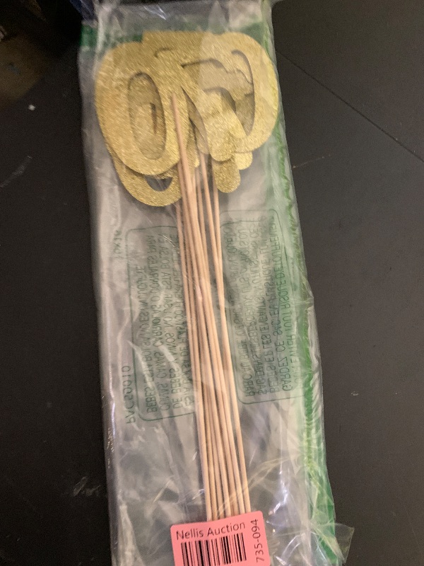 Photo 1 of 10-Pack Double Sided Glitter 70th Birthday Centerpiece Anniversary Centerpiece Sticks, Number 70 Table Topper Cake Topper for 70th Birthday Anniversary Table Party Decorations (Double Sided gold)